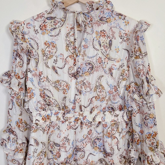 EN SAISON | RUFFLE NECK PAISLEY MINI DRESS - Picture 13 of 16